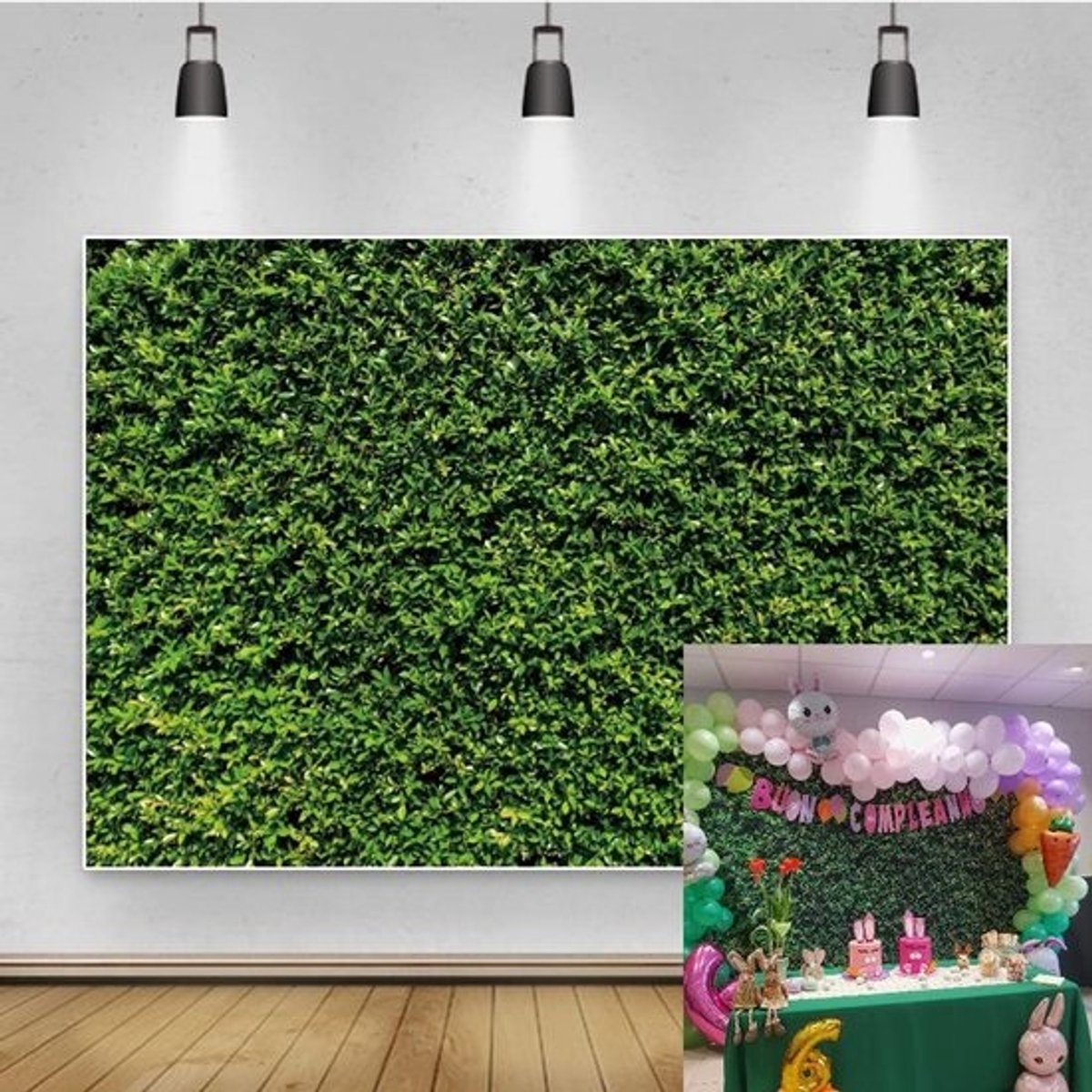 Lente Groen Bladeren Achtergrond voor Feest en Fotografie 3x2m