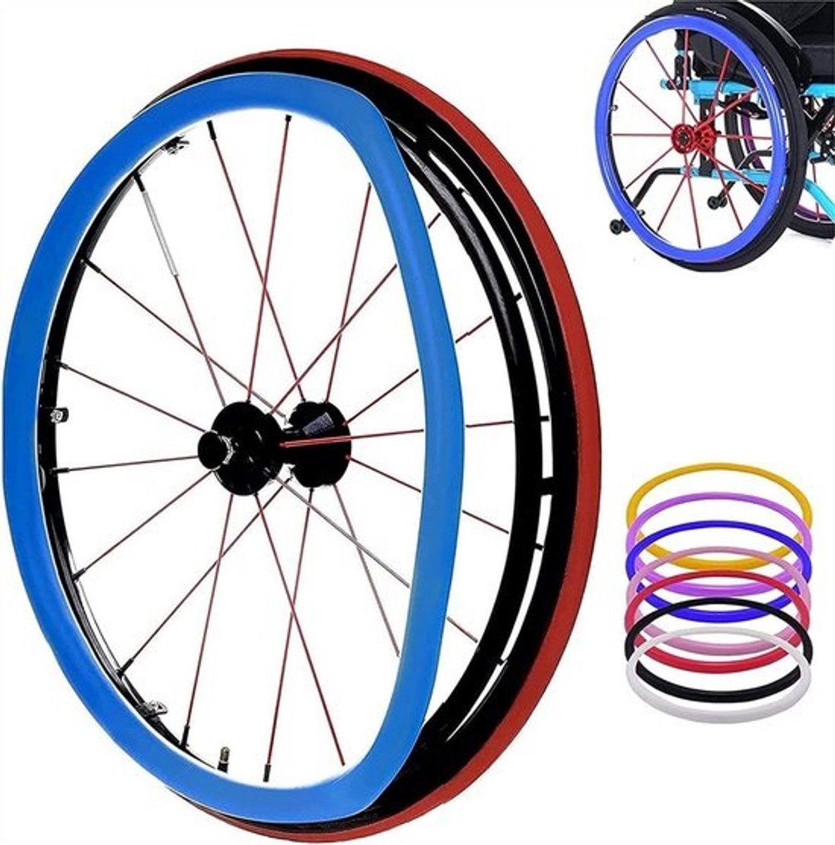 Antislip Hoes voor Rolstoelduwringen 24 Inch Universeel