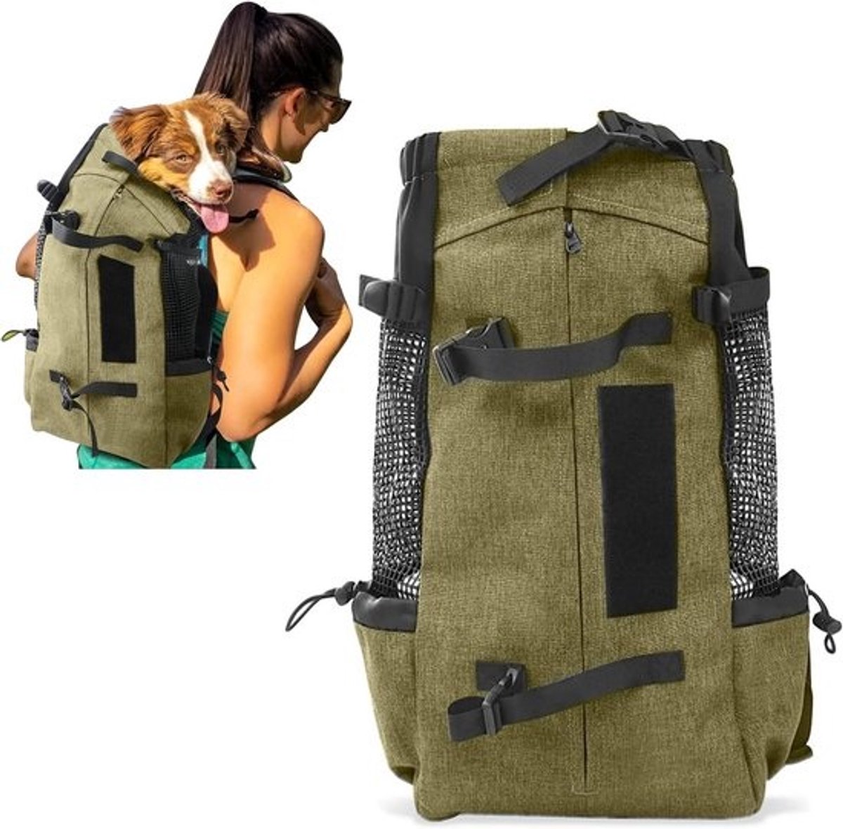 Ademend Honden & Katten Rugzak voor Reizen - Comfortabele Dierentransporttas tot 10kg