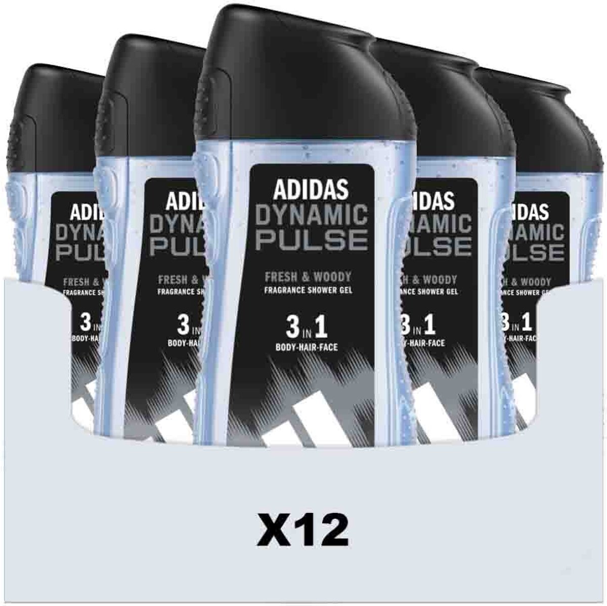 Adidas Shower Gel Dynamic Pulse - 12 x 250 ml - Voordeelverpakking