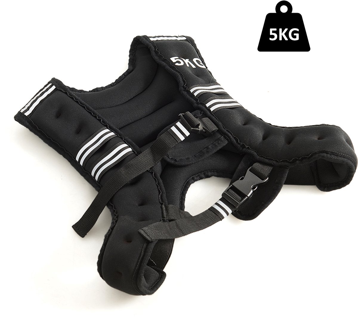 SureDeal® - Halter - Gewichtsvest - Mannen - Vrouwen Trainingsapparatuur Lichaamsgewicht - Reflecterende Streep Verstelbare - Zwart