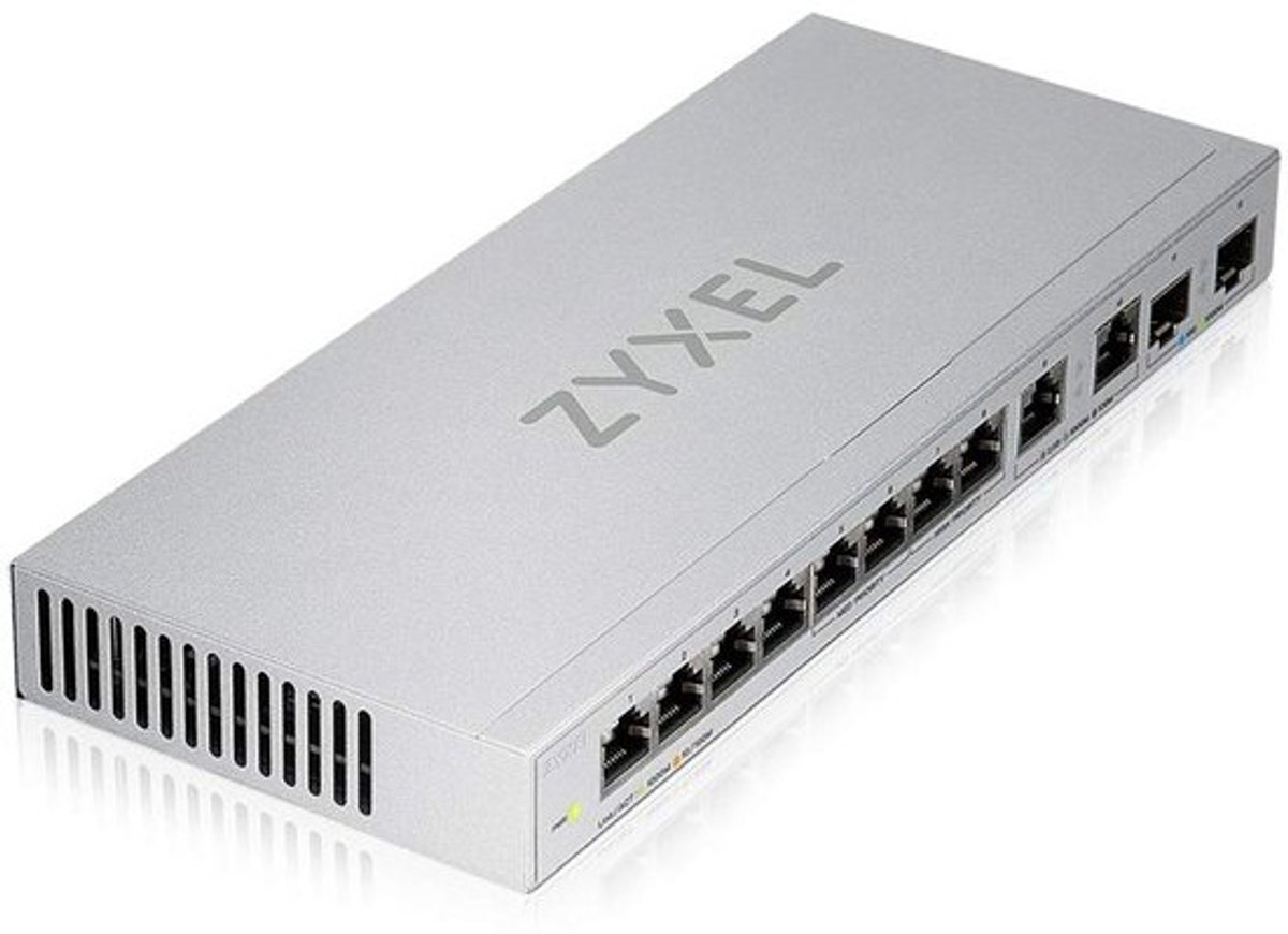 Unmanaged Multi-Gigabit Switch 12 Poorten: 2x 10G SFP+, 2x 2.5G, 8x 1G - Plug & Play