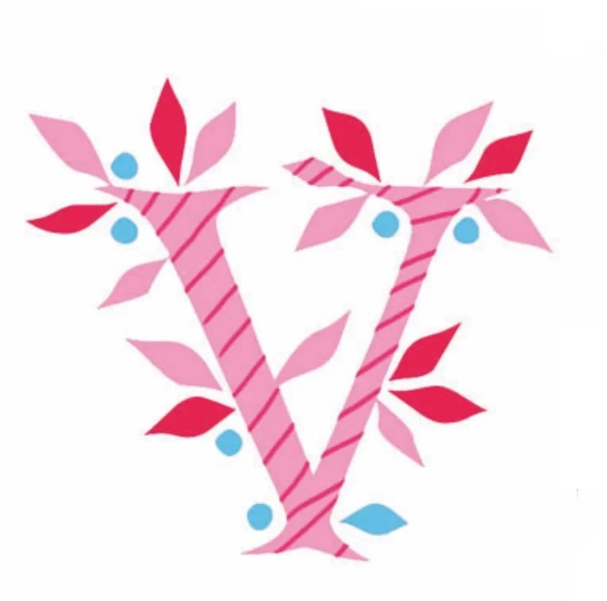 Lilipinso Sticker roze letter v