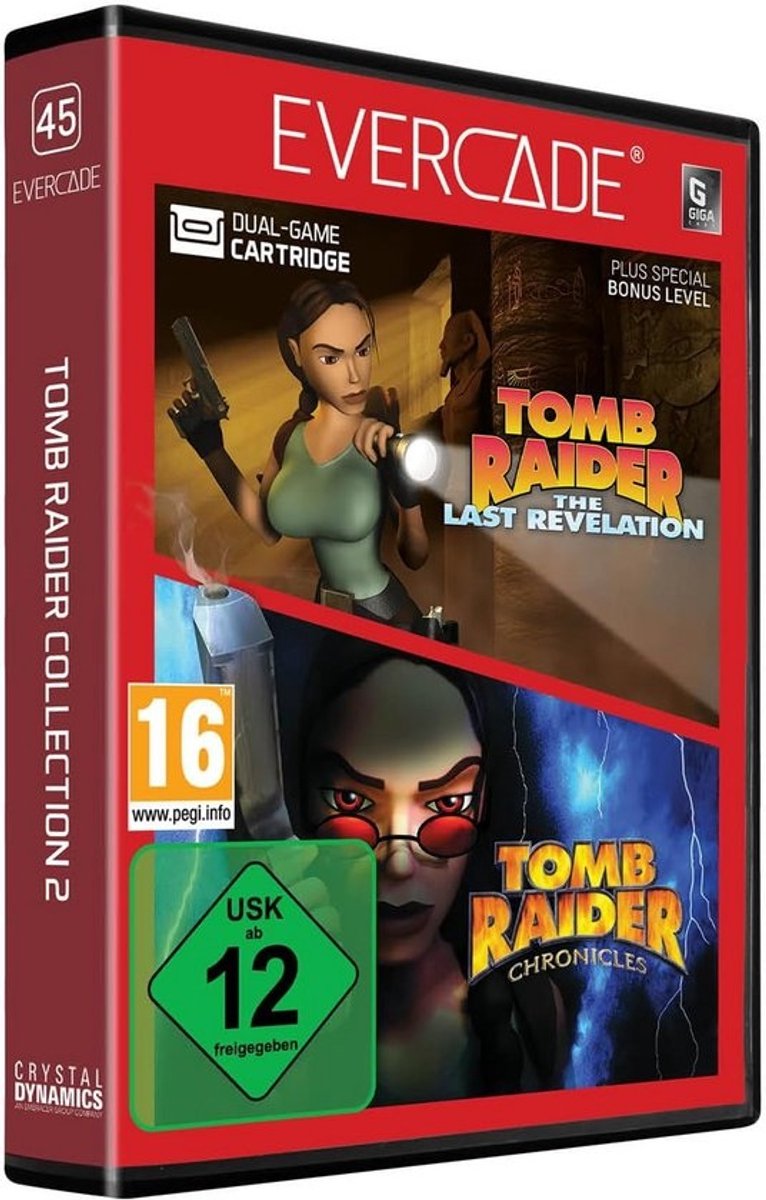 Evercade Tomb Raider Collectie 2 Cartridge - Avontuurlijke Platformspellen voor Alle Evercade Systemen