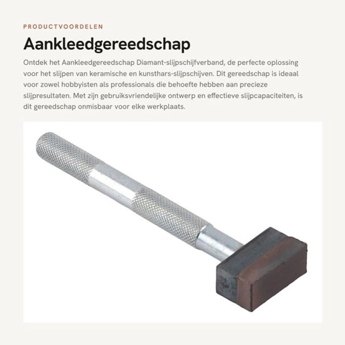 Slijpschijfverband - Geschikt voor keramische/harsgebonden slijpschijven - Diamant slijpsteen - Duurzaam materiaal - Eenvoudig te bedienen - Hoge temperatuur/druk goedgekeurd - Slijpschijf