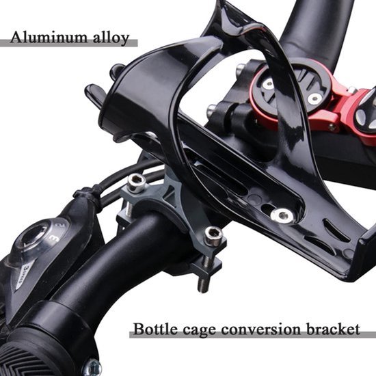 Fiets bidonhouder - Aluminium drinkfleshouder - Geschikt voor mountainbike - Grijs - Lichtgewicht flessenhouder - Ideaal voor lange ritten van Fiets. — afbeelding 4