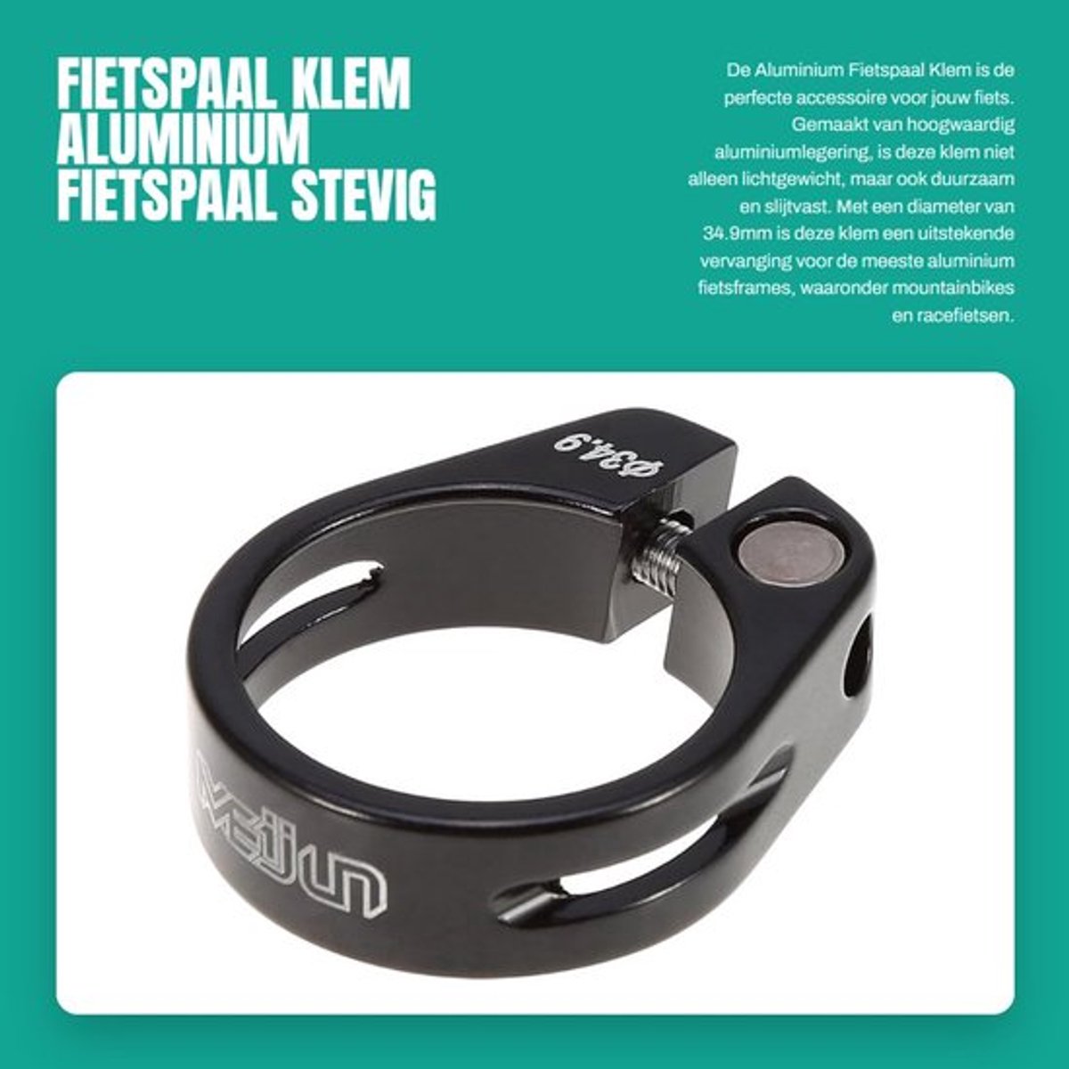 Fietsrek 34.9mm - Aluminium Legering - Antislip - Lichtgewicht - Duurzaam - Geschikt voor verschillende fietsen - Fietsklem