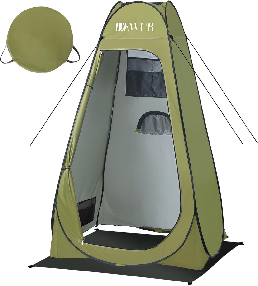 SnelShoppen - Camping Toilettentent UV 50+ Douchetent Pop-up Omkleedtent Privacietoilet Omkleedcabine Groen - Ideaal voor Camping, Strand en Outdoor A