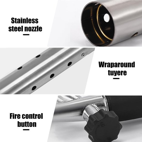 Onkruidbrander - Verstelbaar 39-79 cm - Afneembare Verlengstang - Instelbare Vlam - Ergonomische Handgreep — afbeelding 3