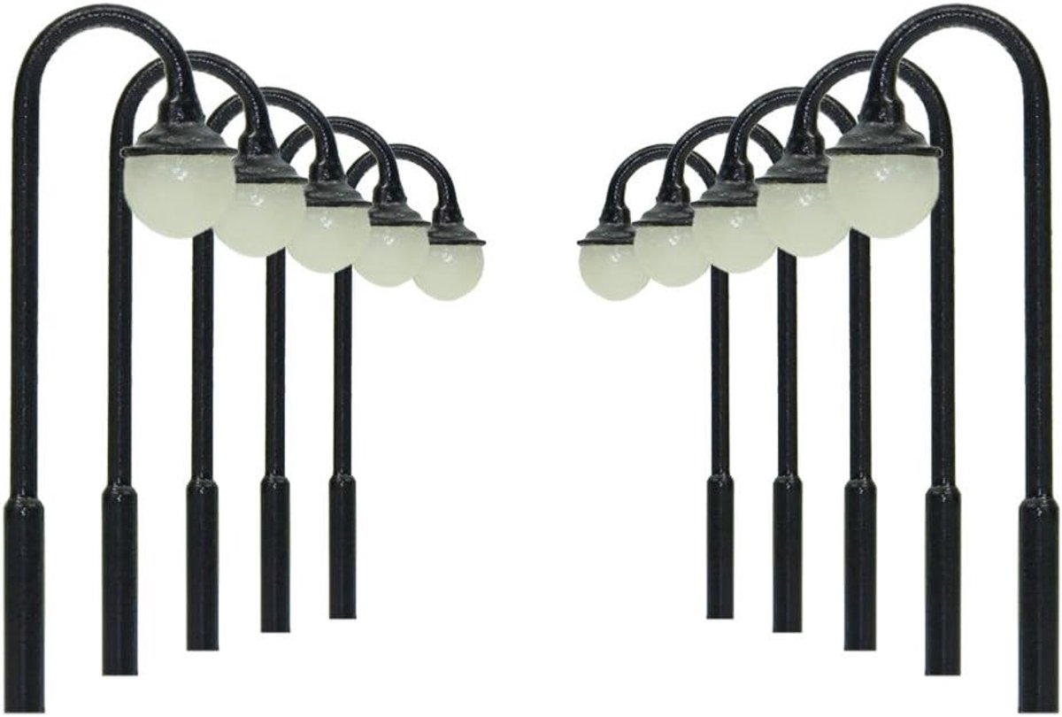 Set van 10 LED Lampjes 26mm voor Miniatuur Straten, Poppenhuis en Bonsai Decoratie