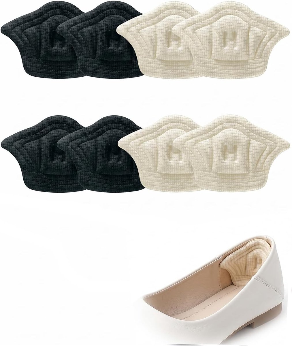 Hielkussens antislip voor schoenen, 4 stuks, blarenbescherming, comfortabele hielbeschermers en schuurpreventie met zachte bekleding