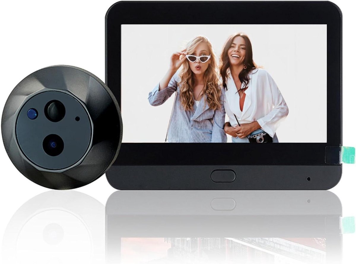 Videodeurbel Systeem - Digitale Deurkijker - Huis Beveiligen - 4.3 Inch Kleurenscherm - 1080P HD Camera - Zwart