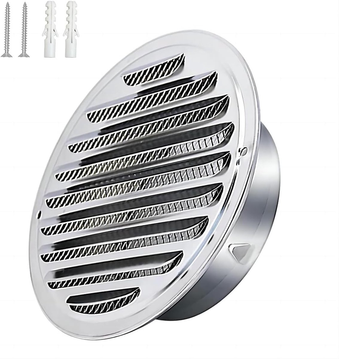 Ronde Ventilatierooster Cover van 120mm in 304 RVS, Geschikt voor Keuken en Badkamer, Vent