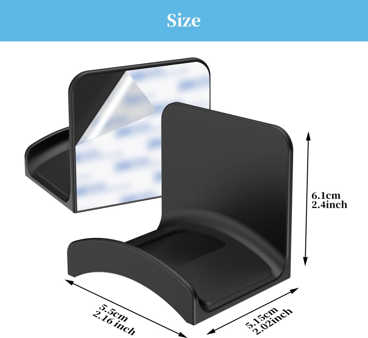 SnelShoppen - Universele Koptelefoonhouder met Sterk Plakband, Wandhouder voor Hoofdtelefoon, Premium TPU Hoofdtelefoonhaak, Multifunctionele Oortelef