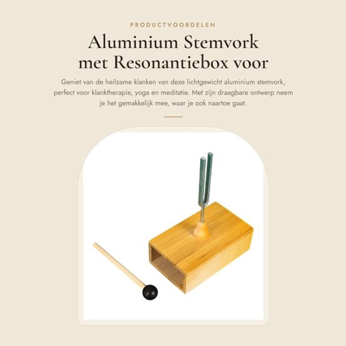 Stemvork Lichtgewicht - Aluminiumlegering - Klanktherapie - Meditatie - Ontspanning - Draagbaar 15x9,2x5,2 cm - Geluidsinstrument
