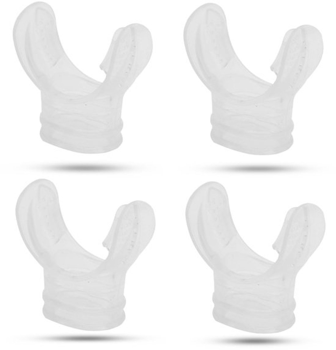 Mondstuk Geurloos - Siliconen Mondstuk - Duikuitrusting - Comfortabel - Snorkel Mondstuk - 4 Pack - Snorkelmondstuk