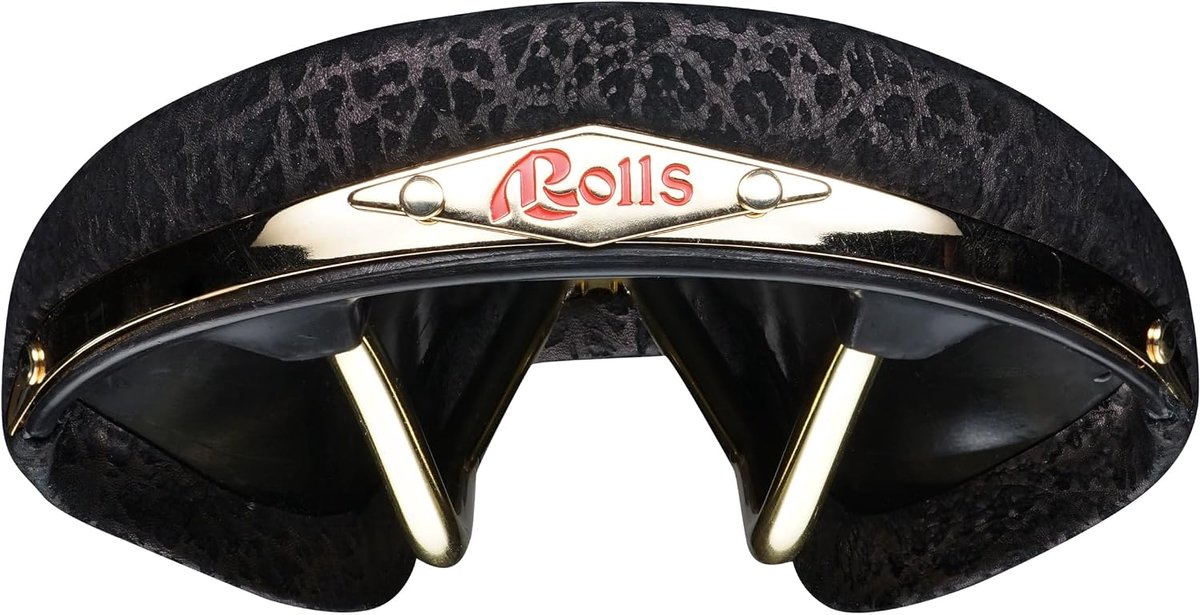 SnelShoppen - Selle San Marco ROLLS Le Rino Vintage Leren Fietszadel, Comfortabel en Elegant, Gebogen Vorm, Geschikt voor Alle Gebruik, Bottega Lijn,