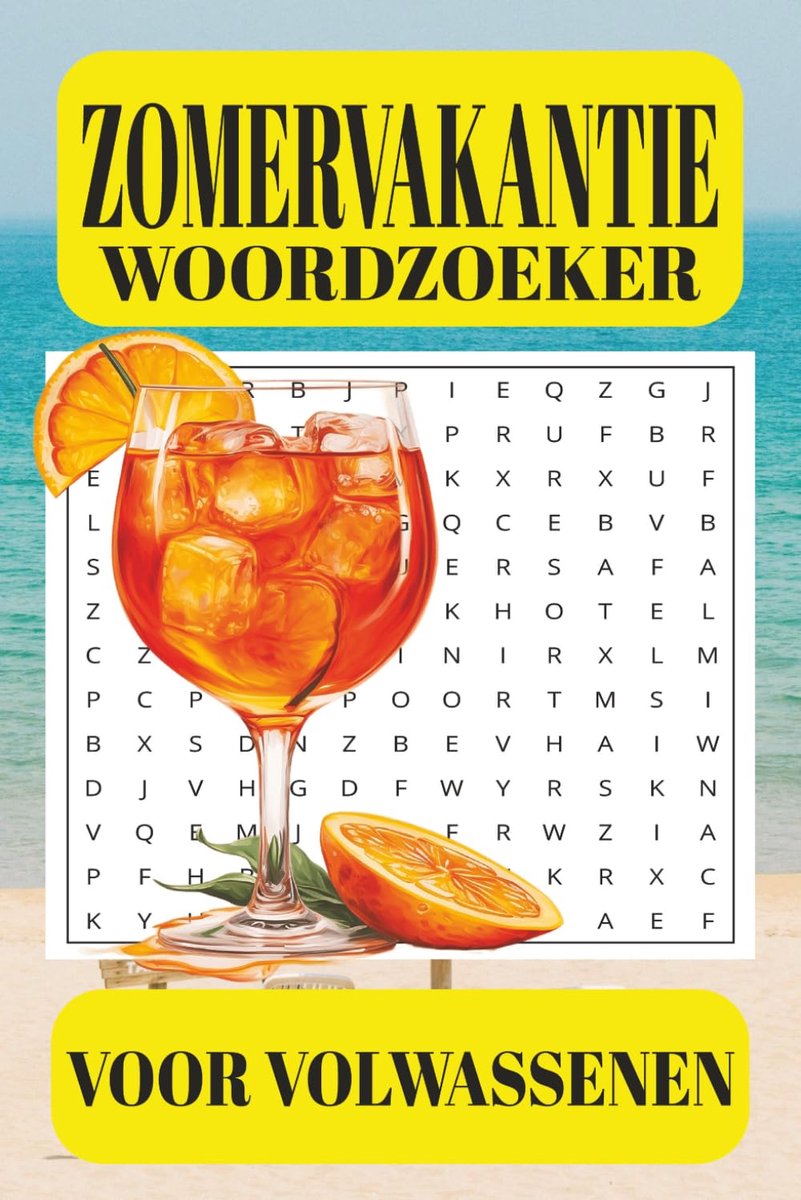 SnelShoppen - Zomervakantie Woordzoeker voor Volwassenen - Woordzoekers met Vakantiebestemmingen, Cocktails, Reizen en Ontspanning - Puzzelplezier voo
