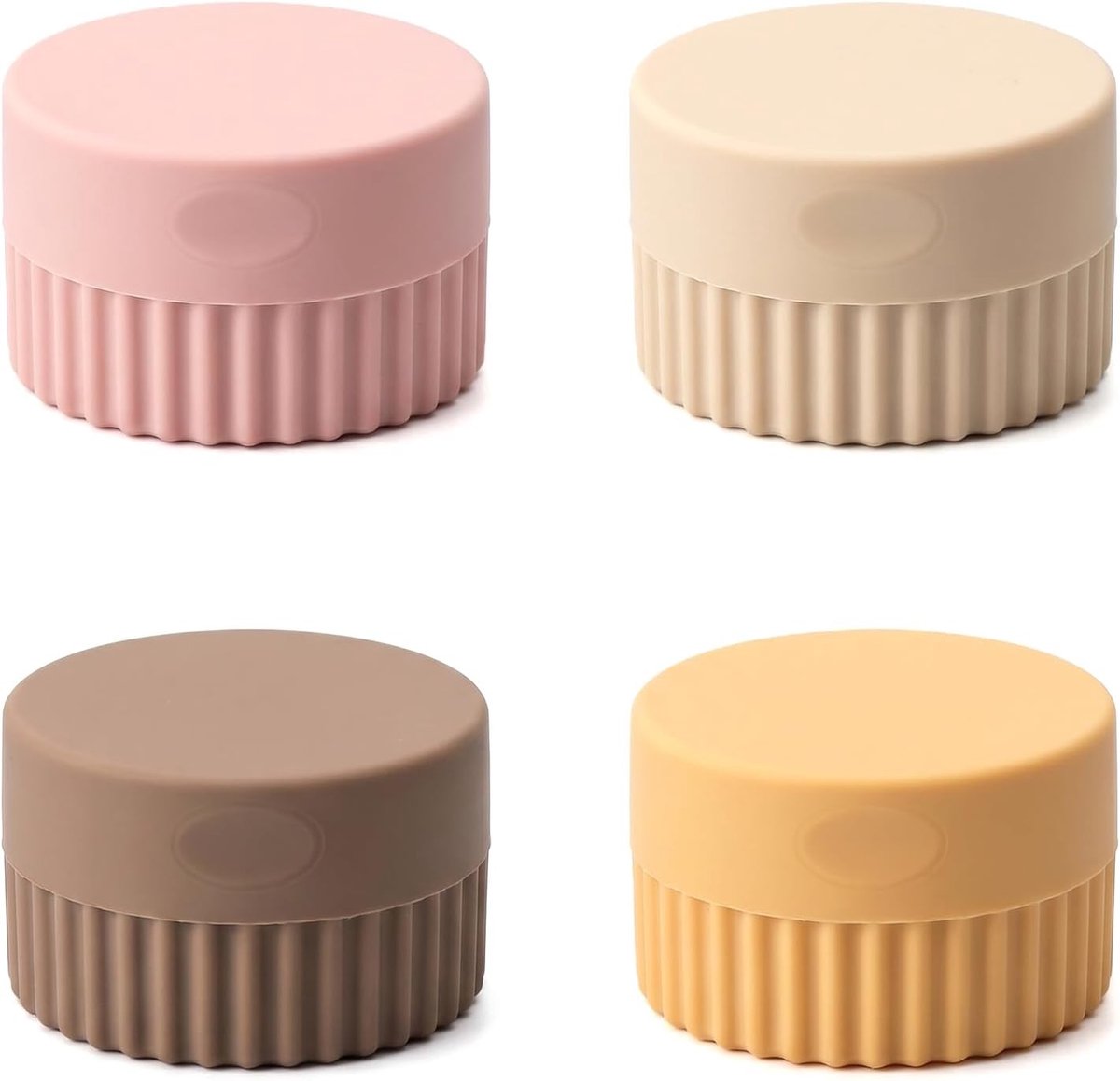 Set van 4 Refillbare Cosmetische Potjes van 20 ml, Lekvrije Reiskcontainers voor Crème, Lotion en Tandpasta, Perfect voor Reizen en Organisatie