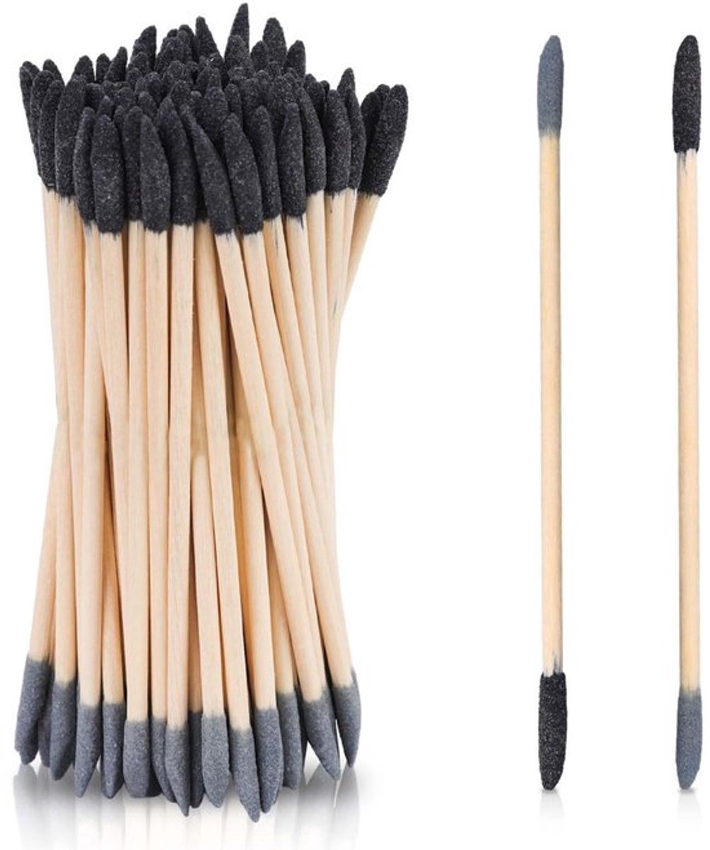Schuurstokken 100st - Dubbel Uiteinde - Afgeschuinde Houtpolijststokken - Korrel 150/280 - Houtbewerking - 137x4mm - Schuurstaaf
