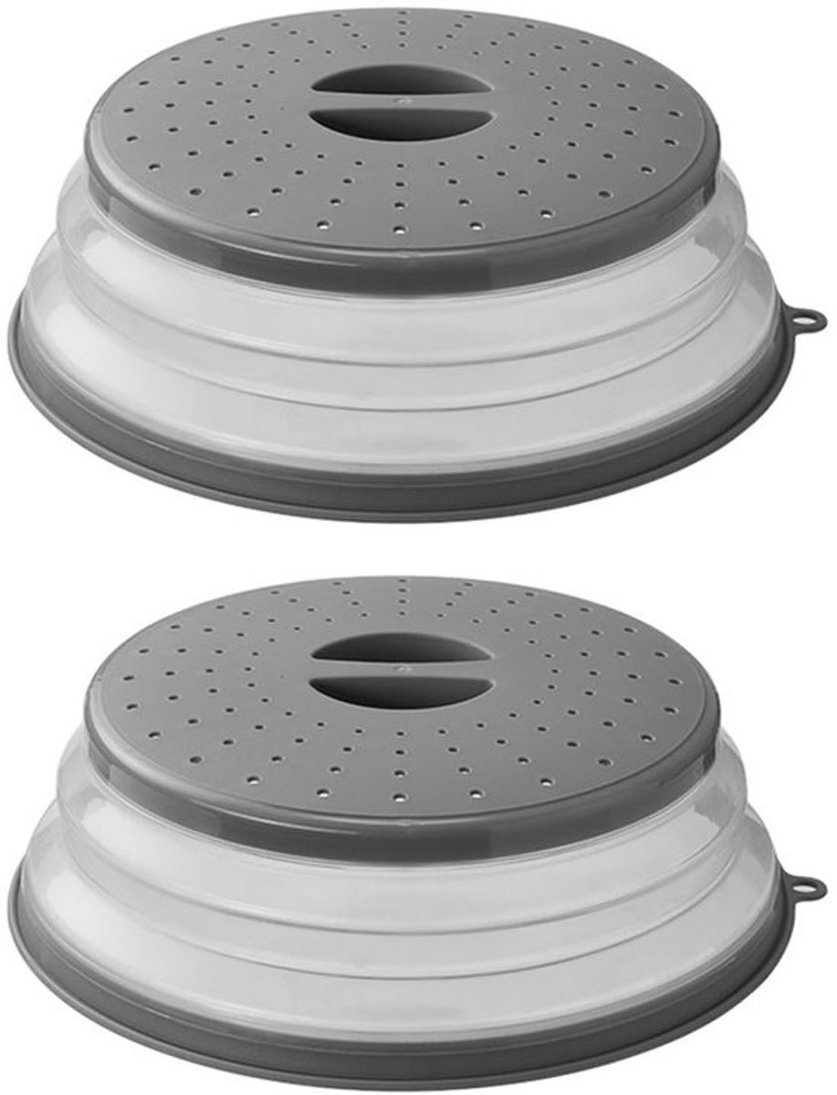 Spatdeksel 30 cm - Opvouwbaar - Multifunctioneel - Voedseldeksel - Groentezeef - Eenvoudig te wassen - Magnetrondeksel