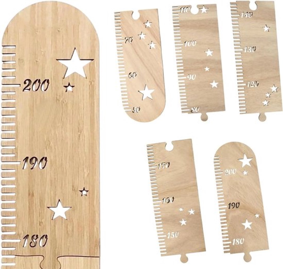 Houten wandmeetlat voor kinderen, geschikt voor afneembare ophanglus, geschikt voor de decoratie van de kinderkamer.