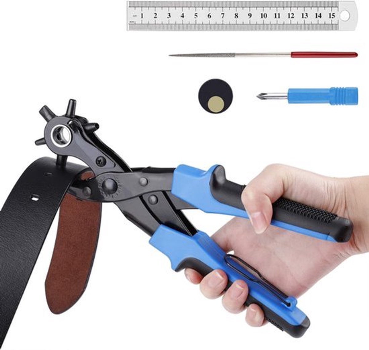 Tang voor het maken van gaatjes in leer, perforator voor horlogebandjes, gereedschap voor doe-het-zelfprojecten in huis