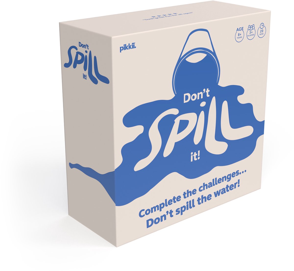 pikkii Don't Spill It! Water Partyspel – 200 Hilarische Uitdagingen voor Binnen & Buiten | Gezelschapsspel voor 2+ Spelers
