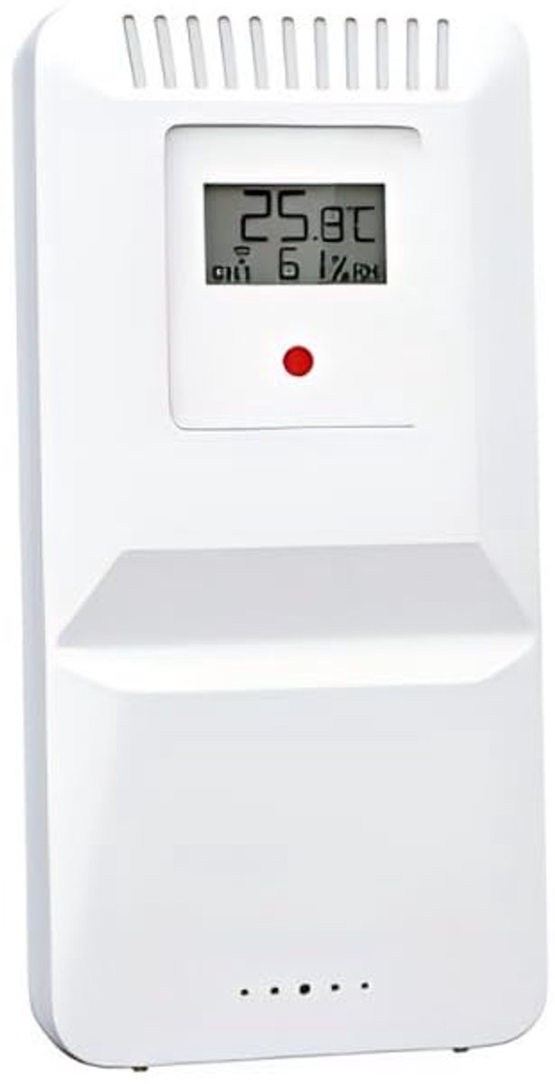 SnelShoppen - Weerstation Wifi Buitensensor met Temperatuur, Vochtigheid, Draadloze Verbinding, Voor Thuis, Tuin, Camping, Slimme Technologie en Gebru