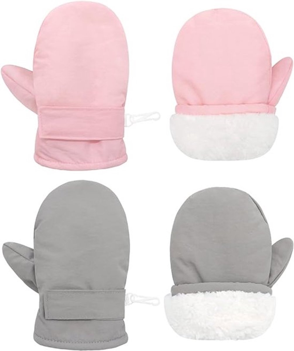 paar waterdichte peuterwinterhandschoenen, kindersneeuwhandschoenen, warme babywinterhandschoenen (geschikt voor jongens en meisjes)