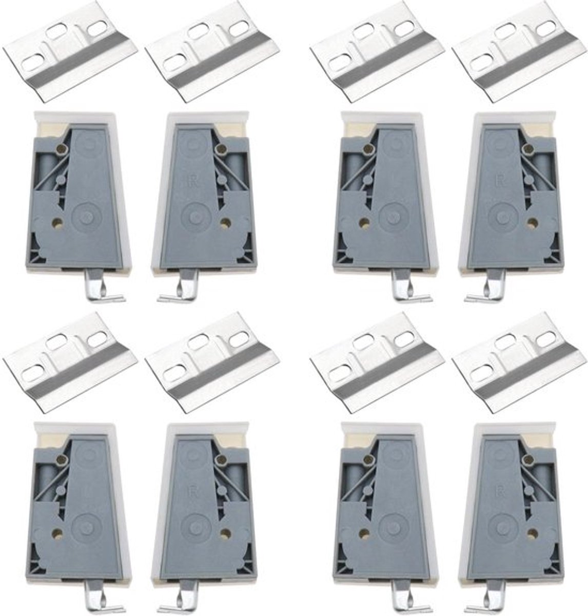 Opknoping Beugel 8 Stuks - Muur Hanger Plaat - Laadvermogen 100-150 kg - ABS/Koudgewalst Staal - Afmetingen 67x36x17 mm - Sterke Corrosiebestendigheid - Wandbeugel