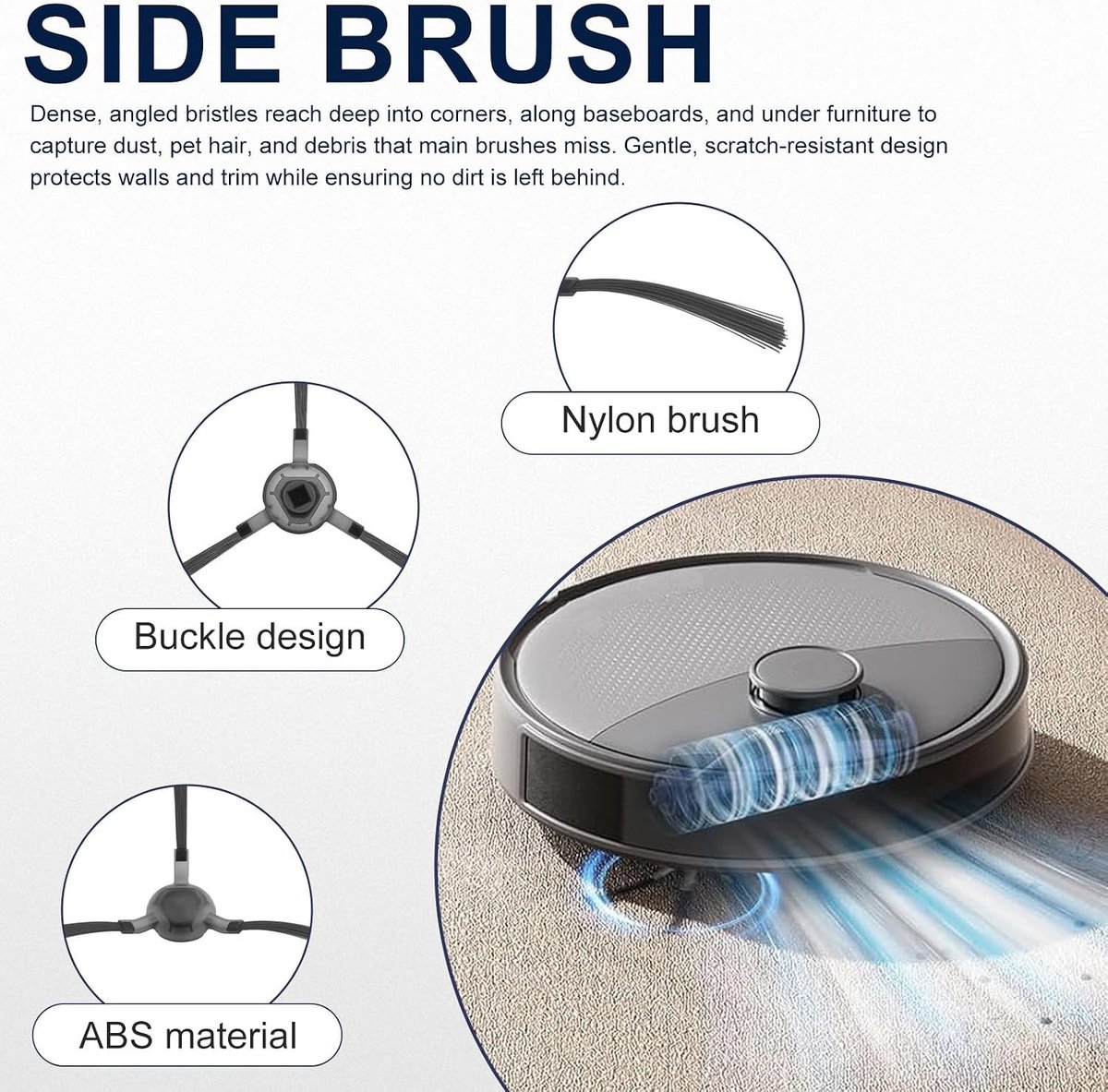 Accessoires voor stofzuigers, 1 hoofdborstel, 4 filters, 4 stofzakken, 6 zijborstels en 6 tafelkleedjes, 22-delige set voor optimale reiniging en onderhoud
