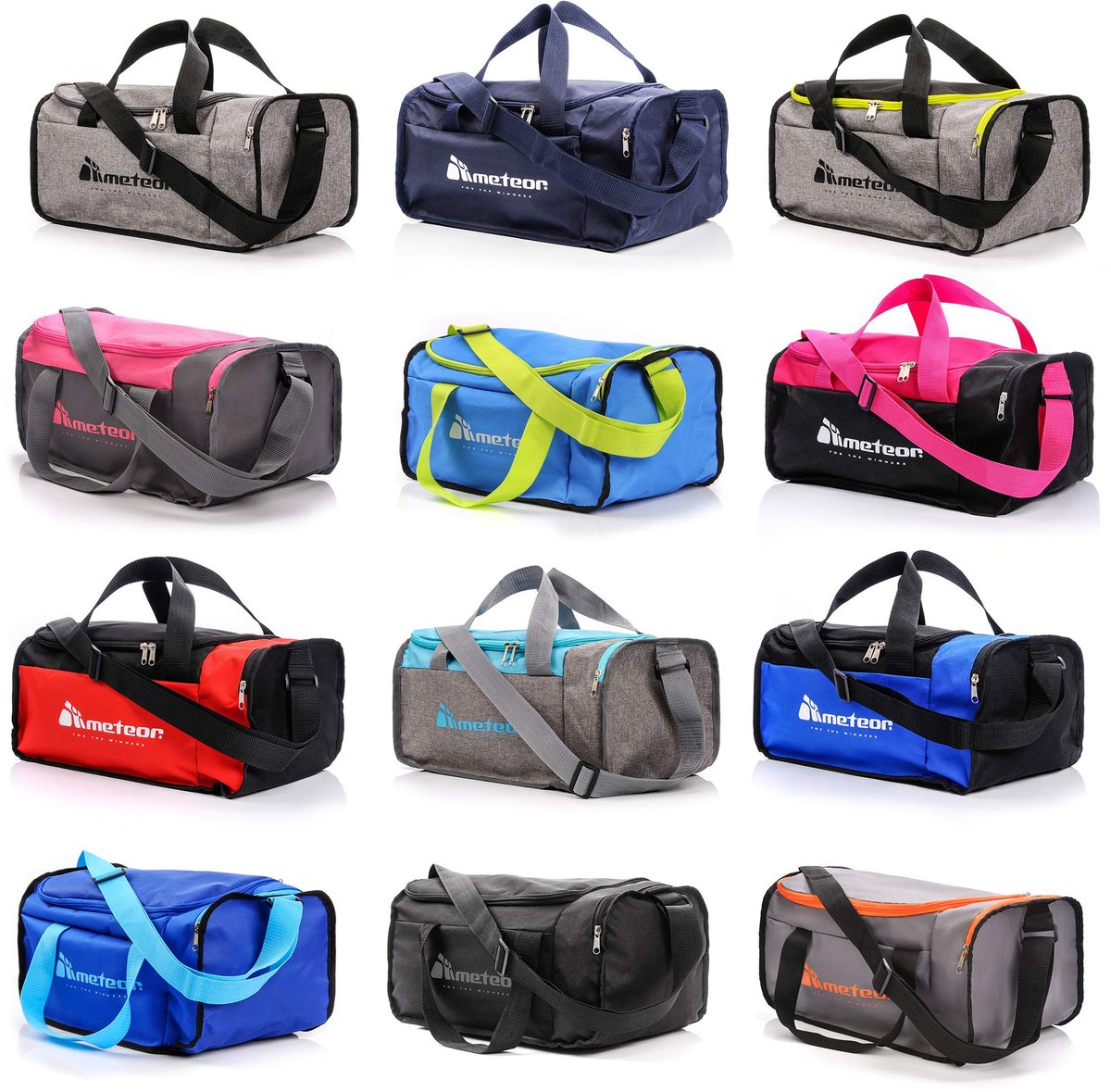 SnelShoppen - Sporttas Sport Bag 20L Blauw/Grijs voor Fitness, Sportschool, Sporten, Sportuitrusting voor Dames en Heren