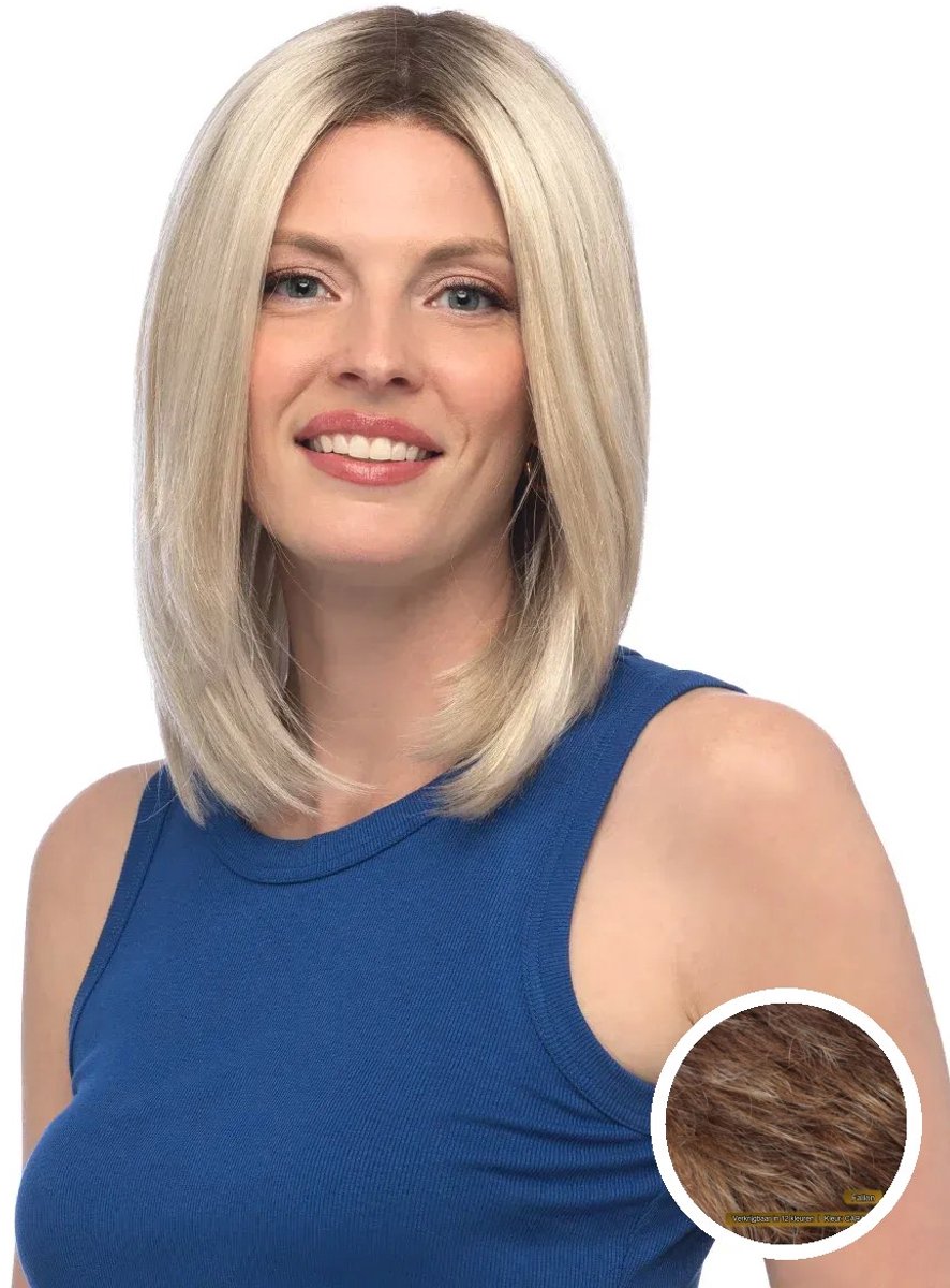 Estetica Designs Fallon Synthetisch Haarwerk - Monofilament Top, Caramelkiss, Kort Kapsel