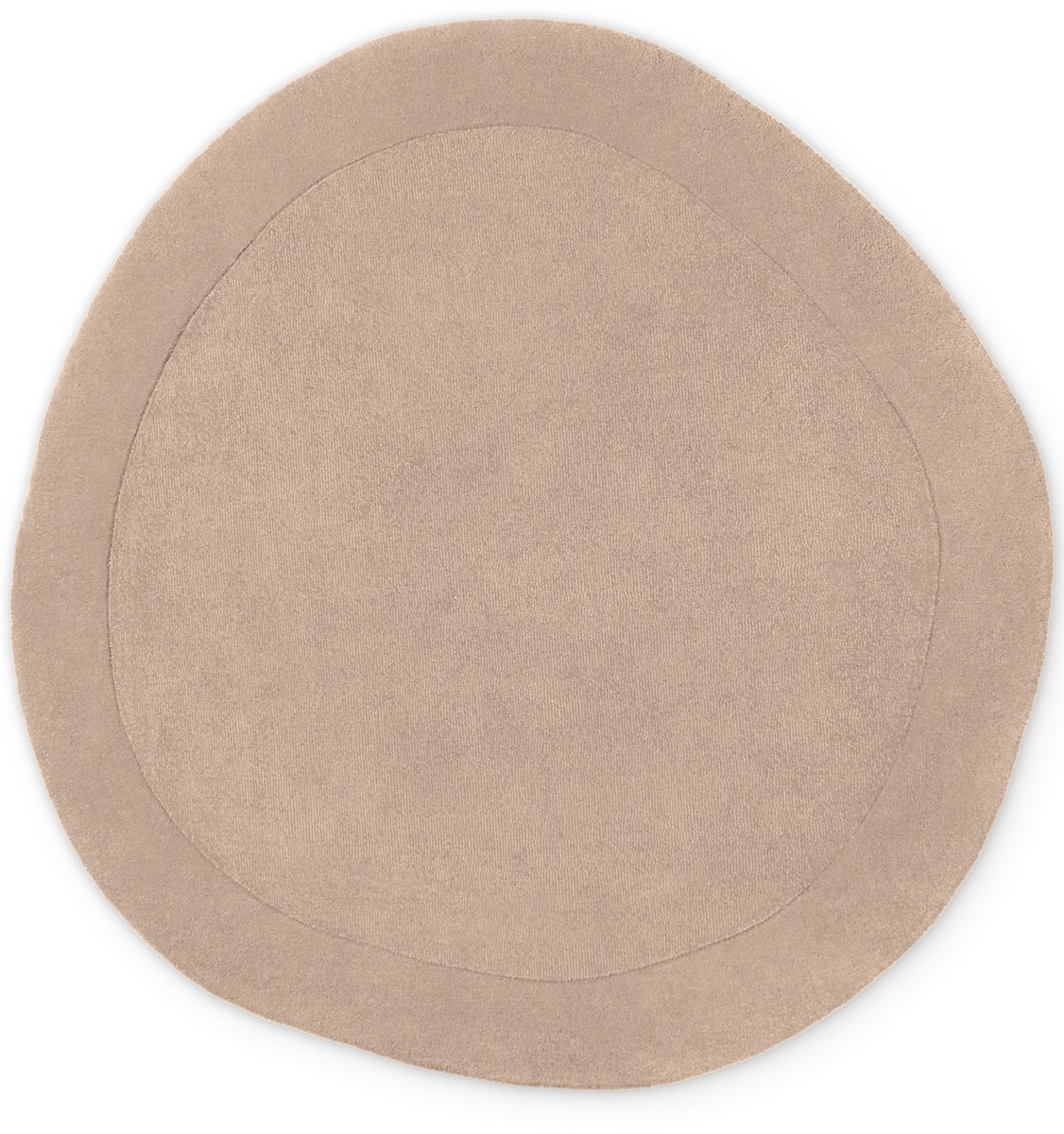 Villeroy & Boch - Organisch Rond Wollen Vloerkleed - Kivi - Beige - Laagpolig Tapijt - Ø 160 cm