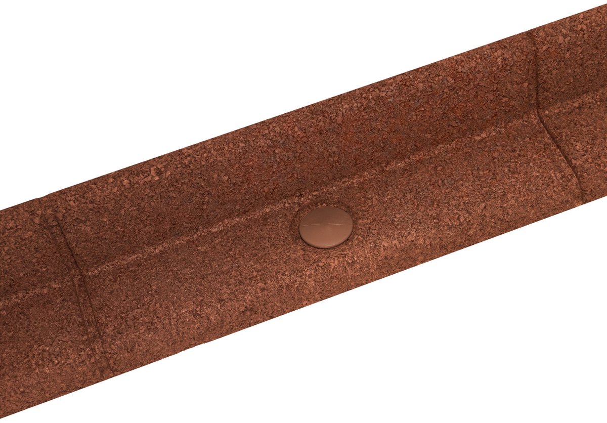 21,6 m flexibele gazonrand - 18x1,2 m - terracotta - incl. hamer