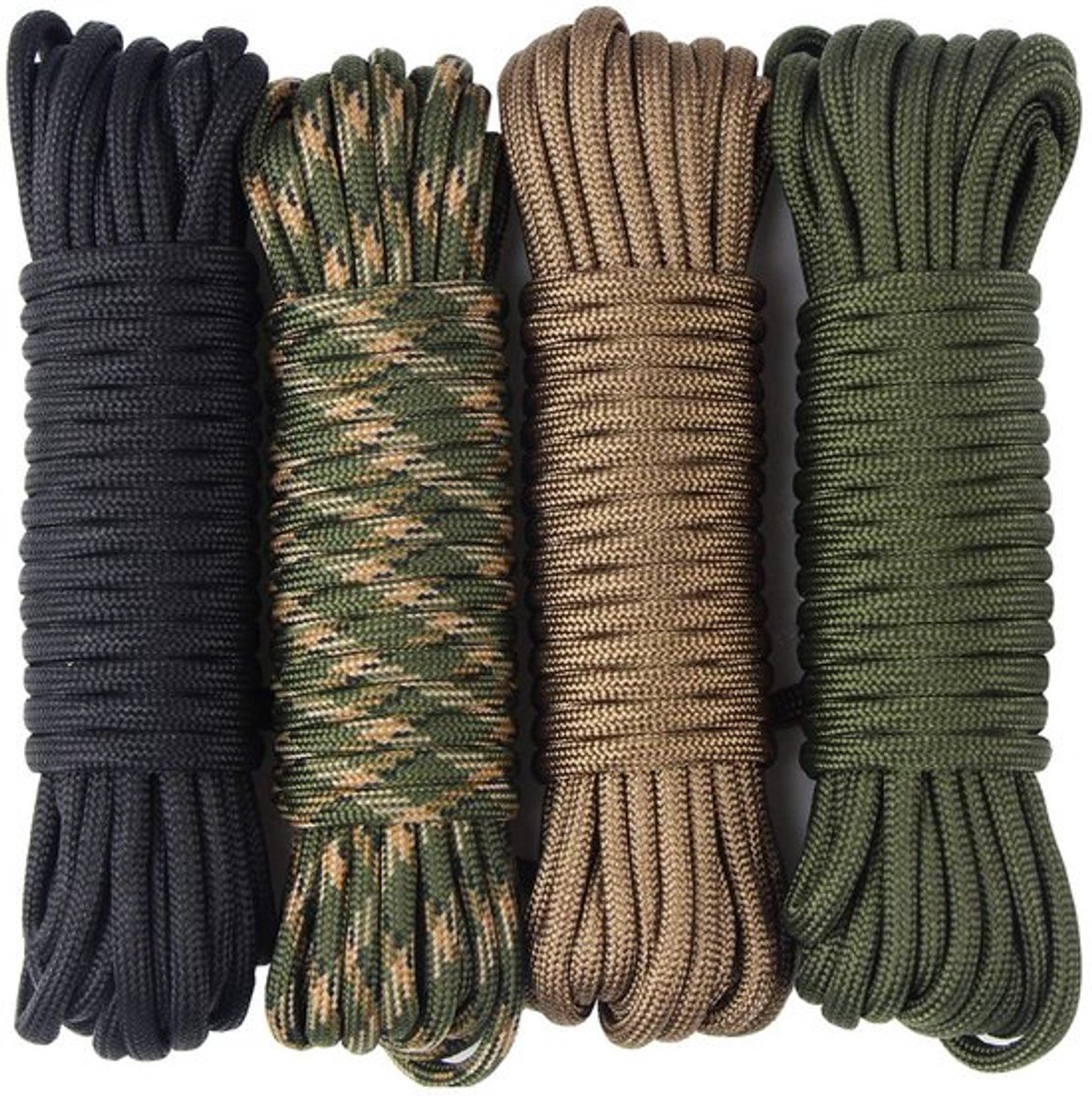 Paracord Pakket 4x6 Meter - Paracord Touw 7 Strengen - Outdoor Survival - Sleutelhanger/Halsband - DIY Kit - Lichtgewicht Materiaal - Survivaltouw