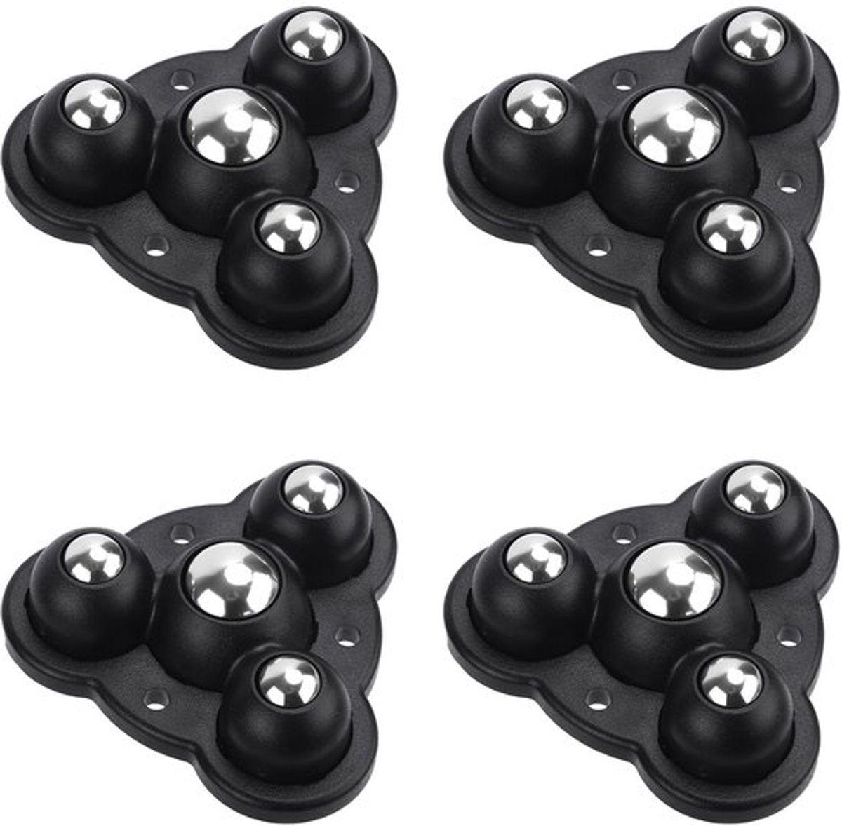 Zwenkwielen Set van 4 - Meubelverplaatsers - Zelfklevend - Koudgewalst Staal - 6,3x5,8cm - Geschikt voor Apparaten - Meubelwielen