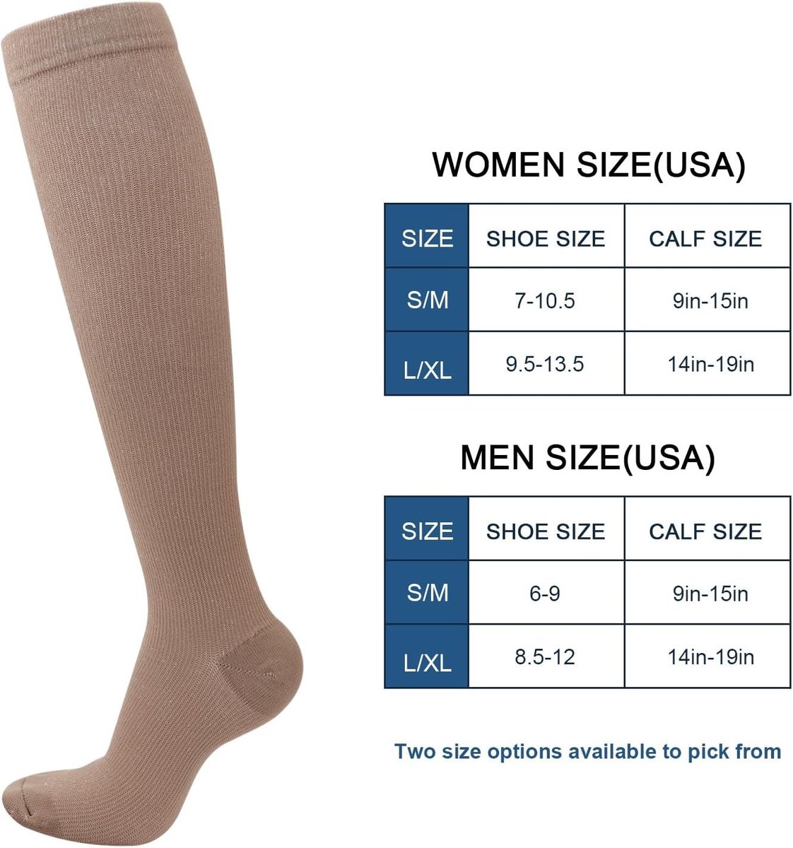 4 Paar Compressiekousen voor Dames en Heren - Verbeter Circulatie, Ondersteuning voor Atleten, Hardlopen, Fietsen en Reizen