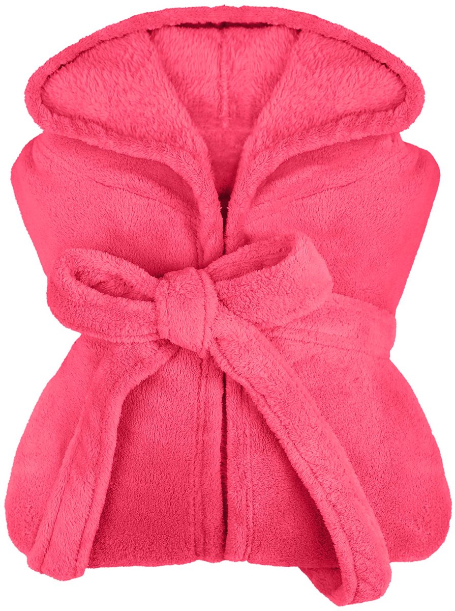 SnelShoppen - Extra Zachte Badjas met Capuchon van Knuffelfleece - Kuitlang Unisex in Moderne Kleuren - Maat M voor Thuis, Wellness & Relaxen