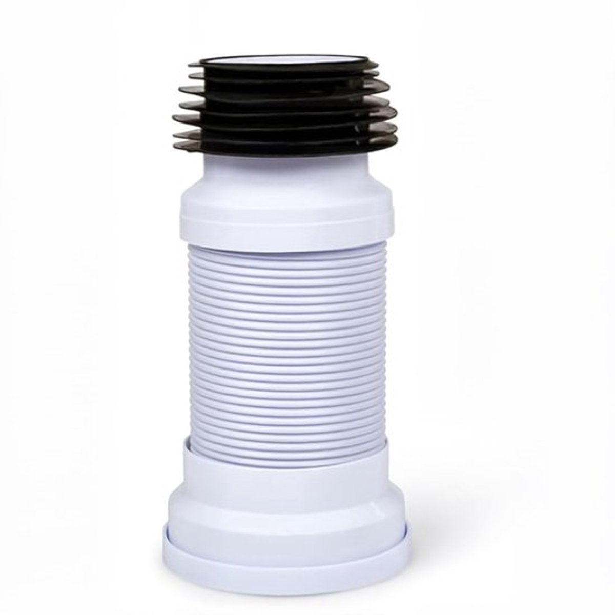 Wc-aansluitbuis, wc-aansluitset, flexibele aansluitdiameter 260 mm - 500 mm, wit, instelbare buisaansluiting voor toilet, afvoer, buis, sifon
