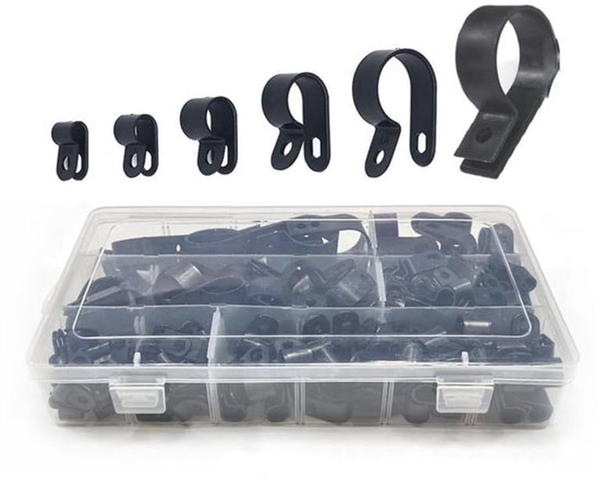 Kabelklemmen 200 stuks - Nylon Bevestiging - Kabelbeheer - Corrosiebestendig - Brandbeveiliging - Verouderingsbestendig - Kabelbinders