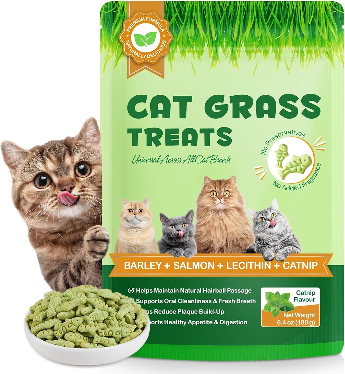SnelShoppen - Gevriesdroogde Kattenkruid Snacks voor Katten, Eetbaar Kauwspeelgoed, Ondersteunt Haarballen en Frisse Adem, Rijk aan Natuurlijke Voedin
