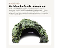 Schuilgrot met Zonneterras - Klimplatform - Aquarium Schuilplaats - Habitat voor Reptielen - Niet-giftig - Hoogwaardig Harsmateriaal - Reptielenhabitat