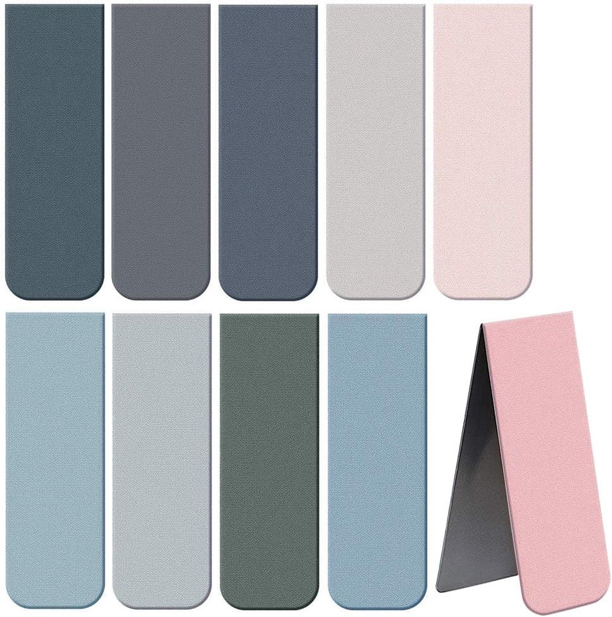 SnelShoppen - Set van 10 Kleurrijke Magnetische Boekenleggers - Magnetische Bladwijzers voor Mannen, Vrouwen en Volwassenen - Perfecte Stationery voor