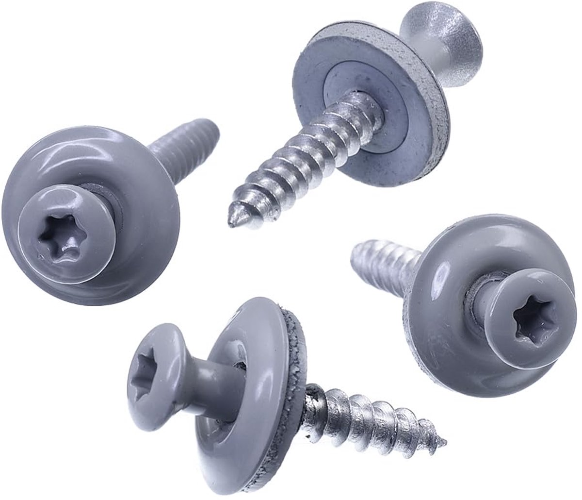 Waterdichte schroeven 4.5 x 25 mm - RAL 7030 steen grijs - A2 roestvrij staal - Ideaal voor buitengebruik - SnelShoppen