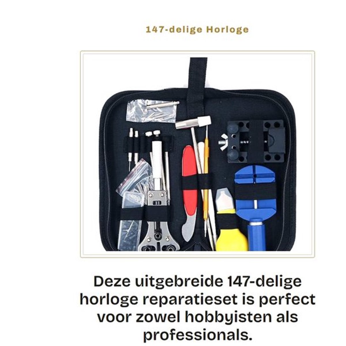 147-delige Horloge Reparatie Tool Kit voor Professioneel Gebruik
