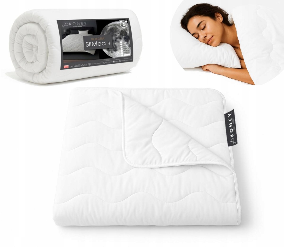 KONEY - Zomerdekbed 180 x 200 cm - synthetisch - Wit - 100 g/m²