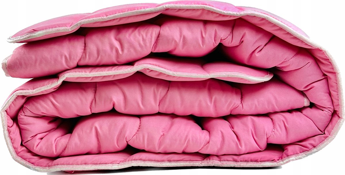 KONEY - Winterdekbed 180 x 200 cm - schapenwol - Roze - 500 g/m²