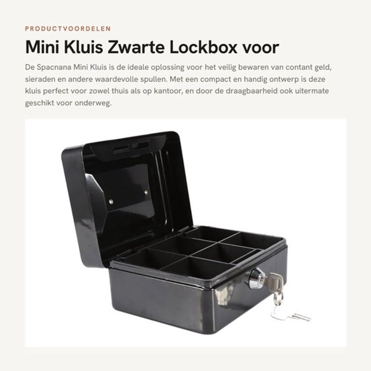 Kluis Brandwerend - Kluisje met Cijferslot - Geldkluis - Kluis met Sleutel - Mini Kluis - Stalen Beveiligingsbox 15x12x7.5 cm - Veiligheidsbox